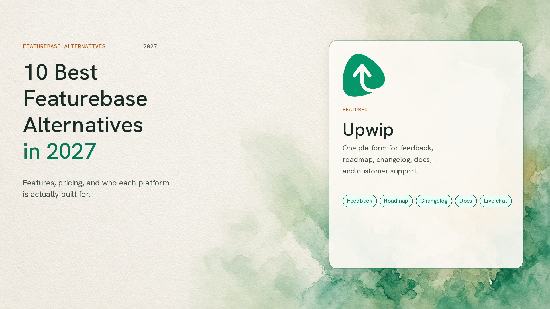 10 Best Featurebase Alternatives in 2027: Features, Pricing & Comparison