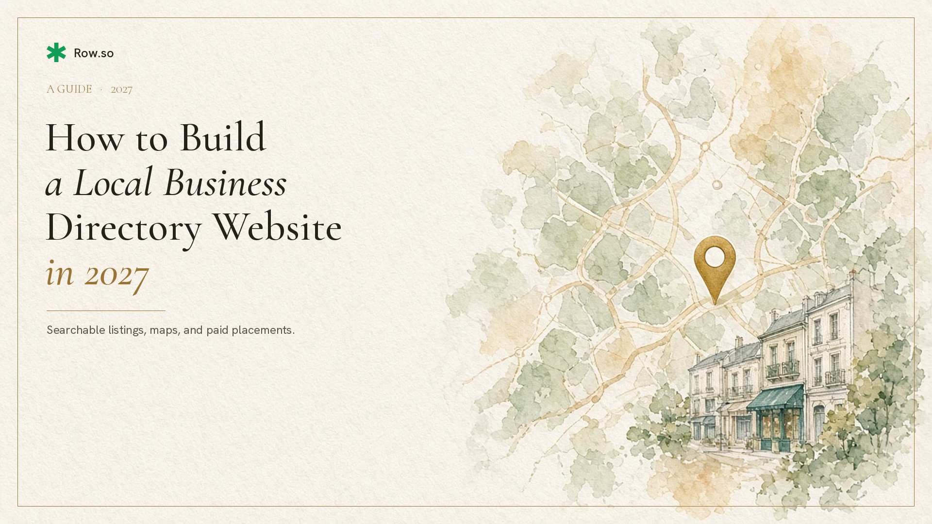 How to Build a Local Business Directory Website in 2027